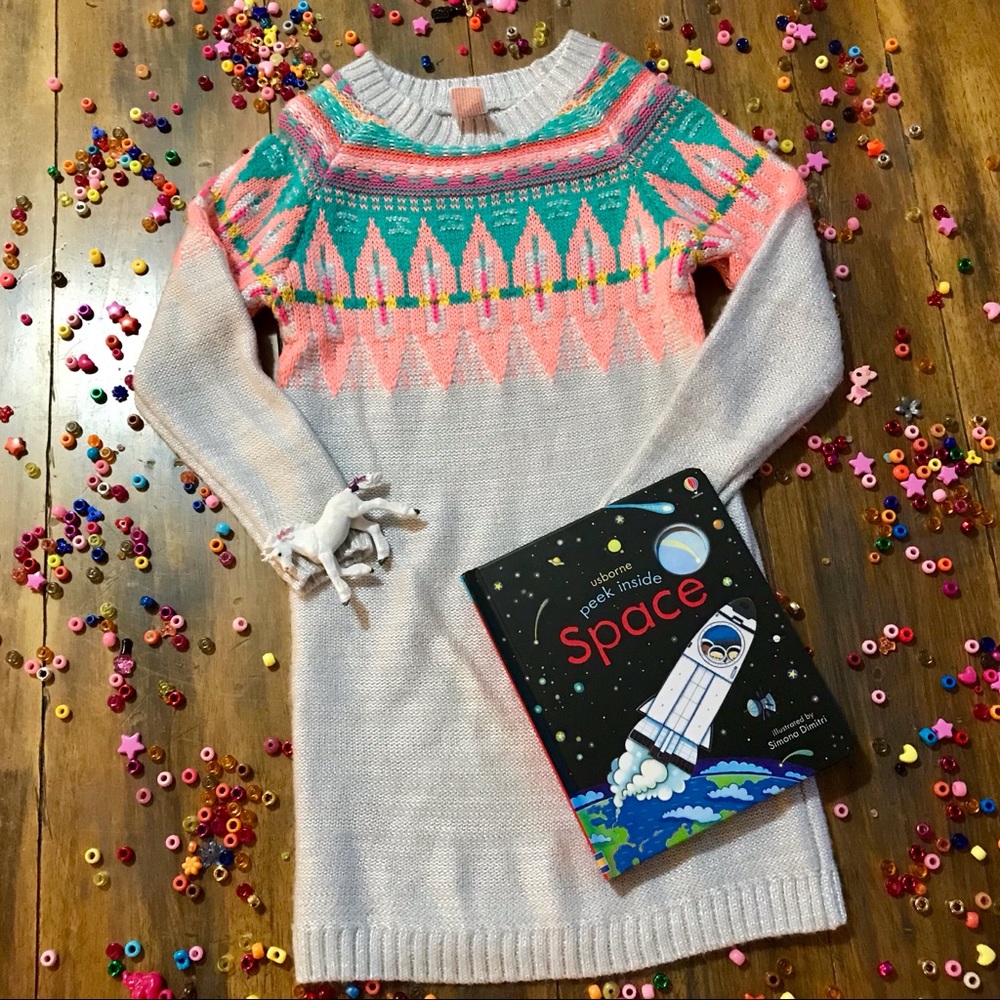 Cat & Jack tribal sweater dress size 5